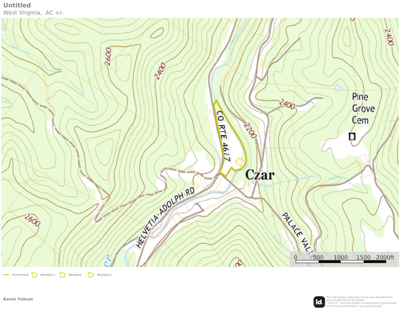 Randolph Co WV dark horse cabin 1 map 2 topo