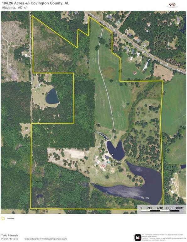 Aerial #1 Approx. 184.26 Acres Covington County, AL copy