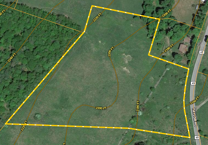 Schoharie Co 10.0 Blacksburg Contour lines map