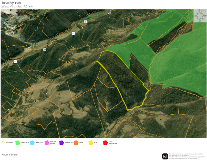 Pendleton Co WV 129.75 Auvil map 3D