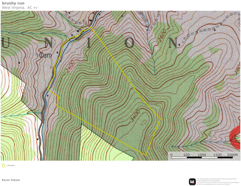 Pendleton Co WV 129.75 Auvil map 2 topo