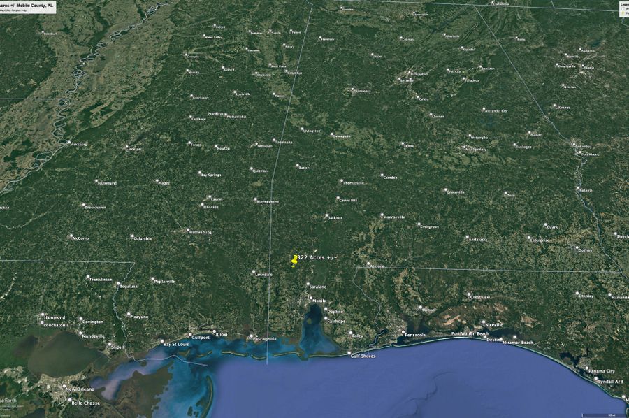 Aerial #7 Approx. 322 Acres Mobile County, AL