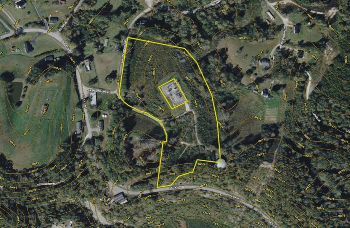 009 Owsley 10 Land ID map zoomed in with contour lines