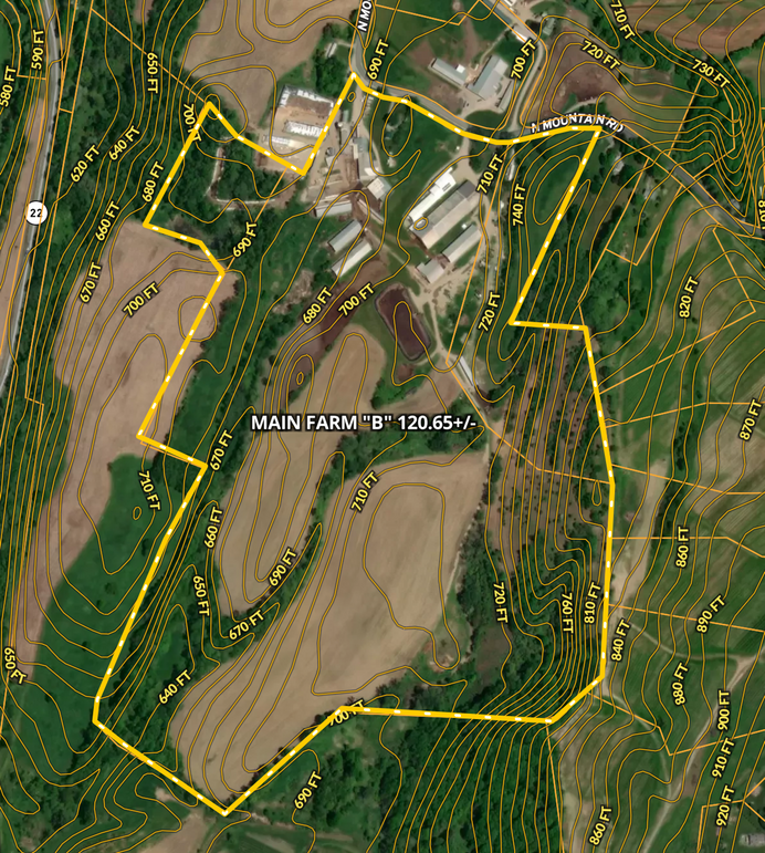 Main Farm _B_ Contour map