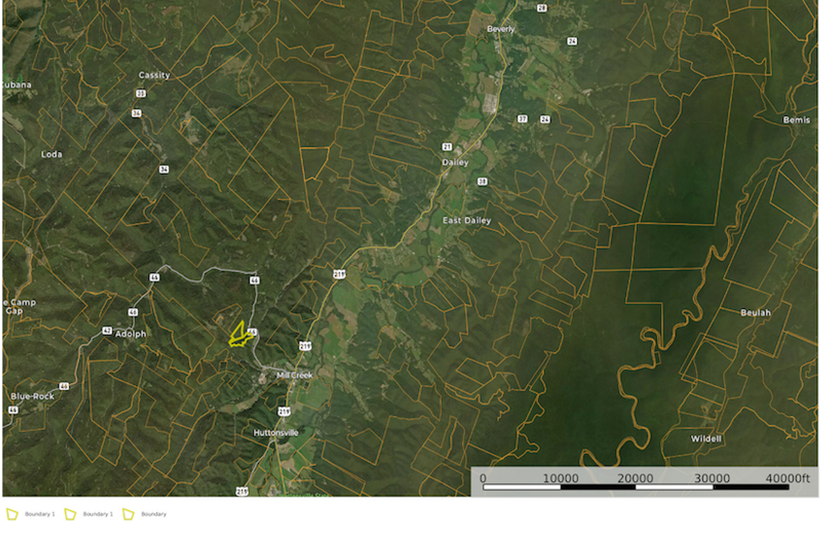 Rand Co WV JJ lands 83 map 4 overview location