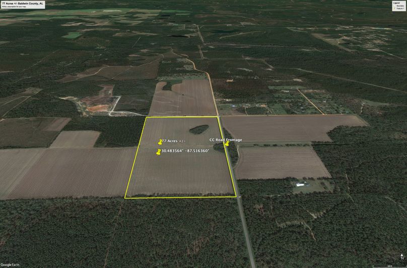 Aerial #2 Approx. 77 Acres Baldwin County, AL