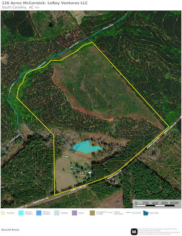 Aerial Map- Contours and Flood