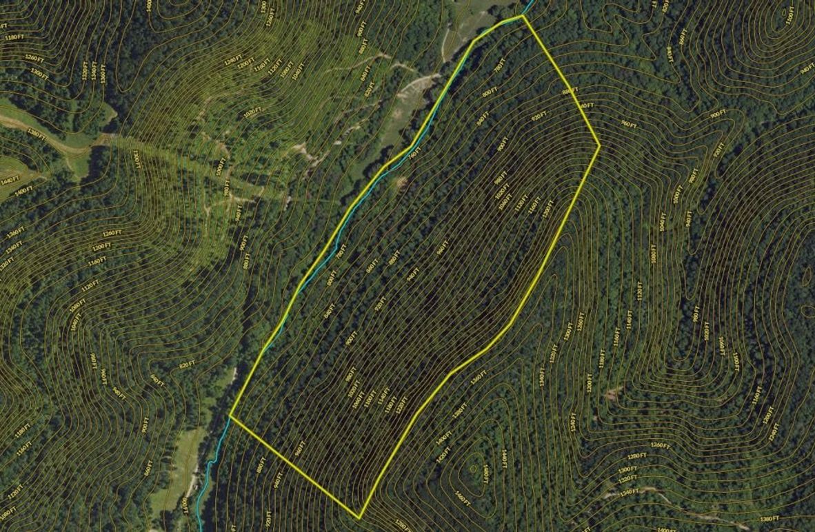 028 Madison 80 Land ID map zoomed in with contour lines and water features