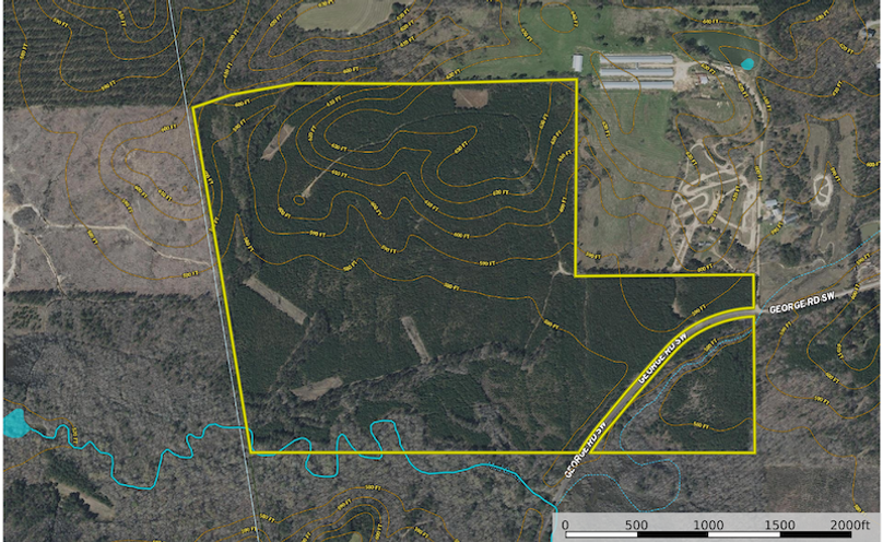 Contour Map - Floyd 181 george