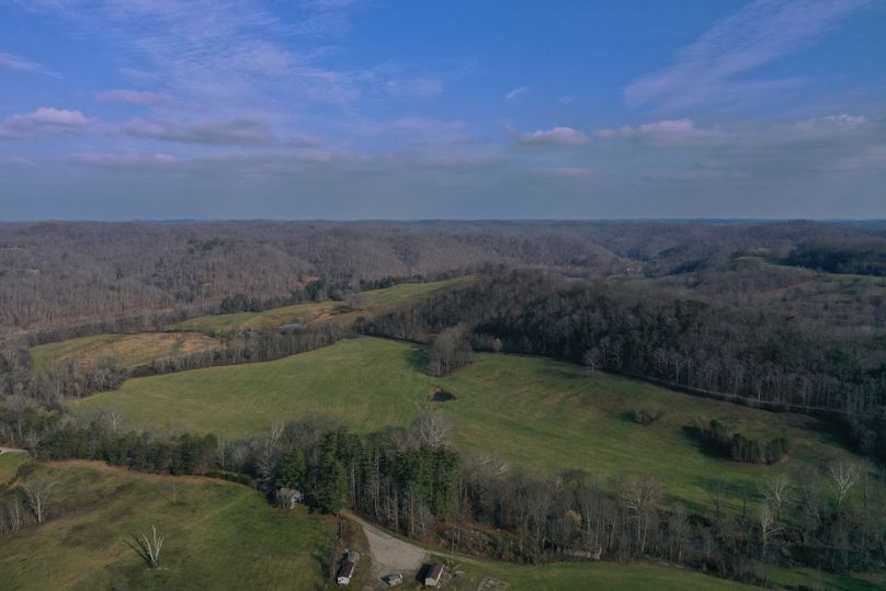 013 mid elevation drone shot of the east section of the property