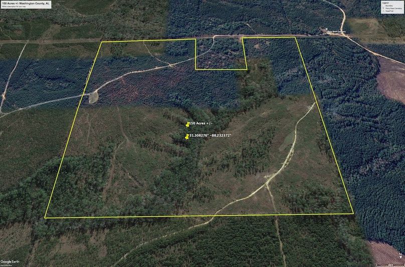 Aerial #4 Approx. 150 Acres Washington County, AL