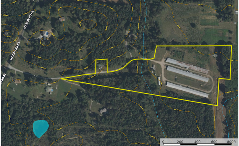 Contour Map - Gordon GA 17.9 Ac.