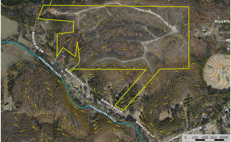 Contour Map - Floyd GA 89 Ac.