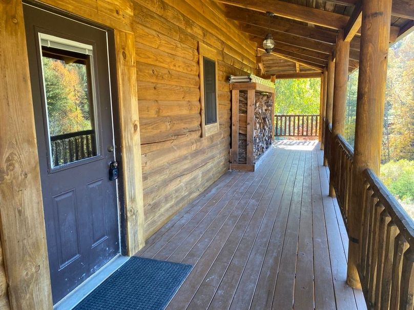 023 the covered porch area on the northwest side of the home