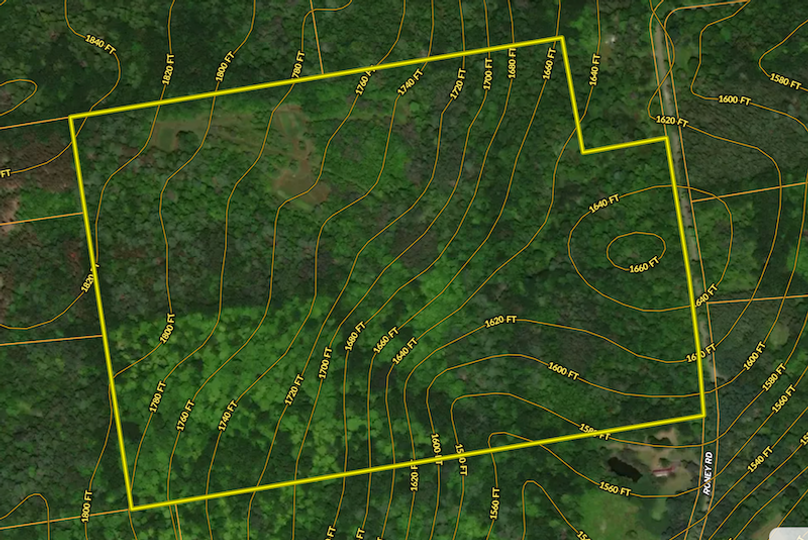 Albany Co 59.5 Neuman Contour lines map