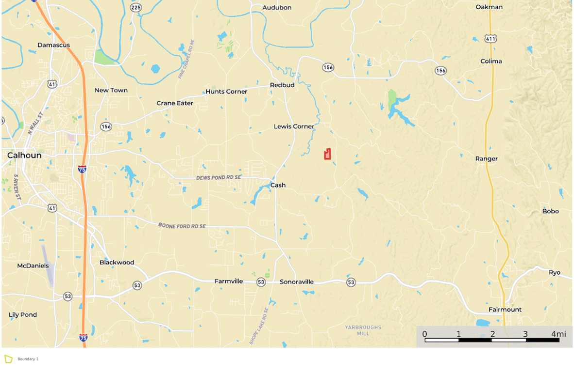 Location1 Map - Gordon GA 23.69 Ac