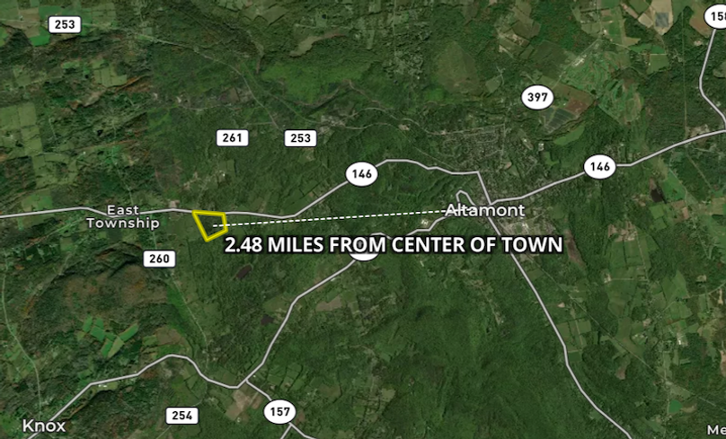Albany Co 32.06 Uhl-Miller Distance to town map