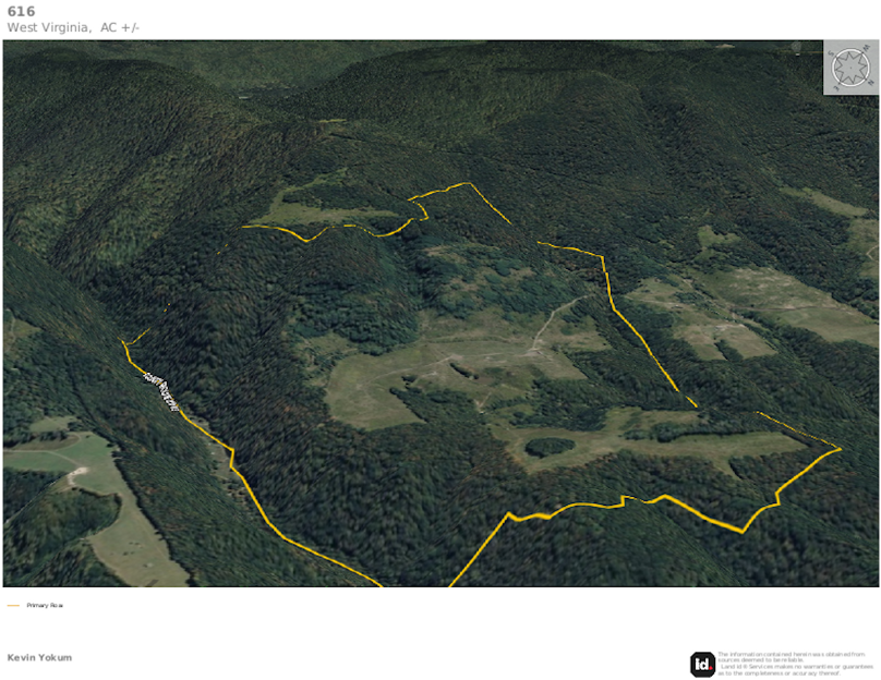 Rand Co WV 616 WV land fund map 3D