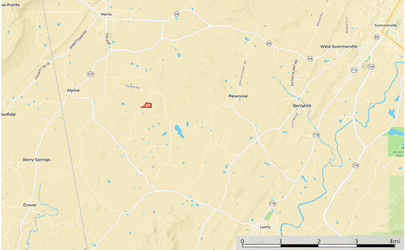 Location1 Map - Chattooga 12.27 Ac.