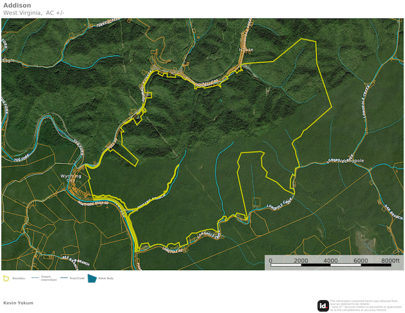 mcdowell co wv 2515 Addison map 1 location