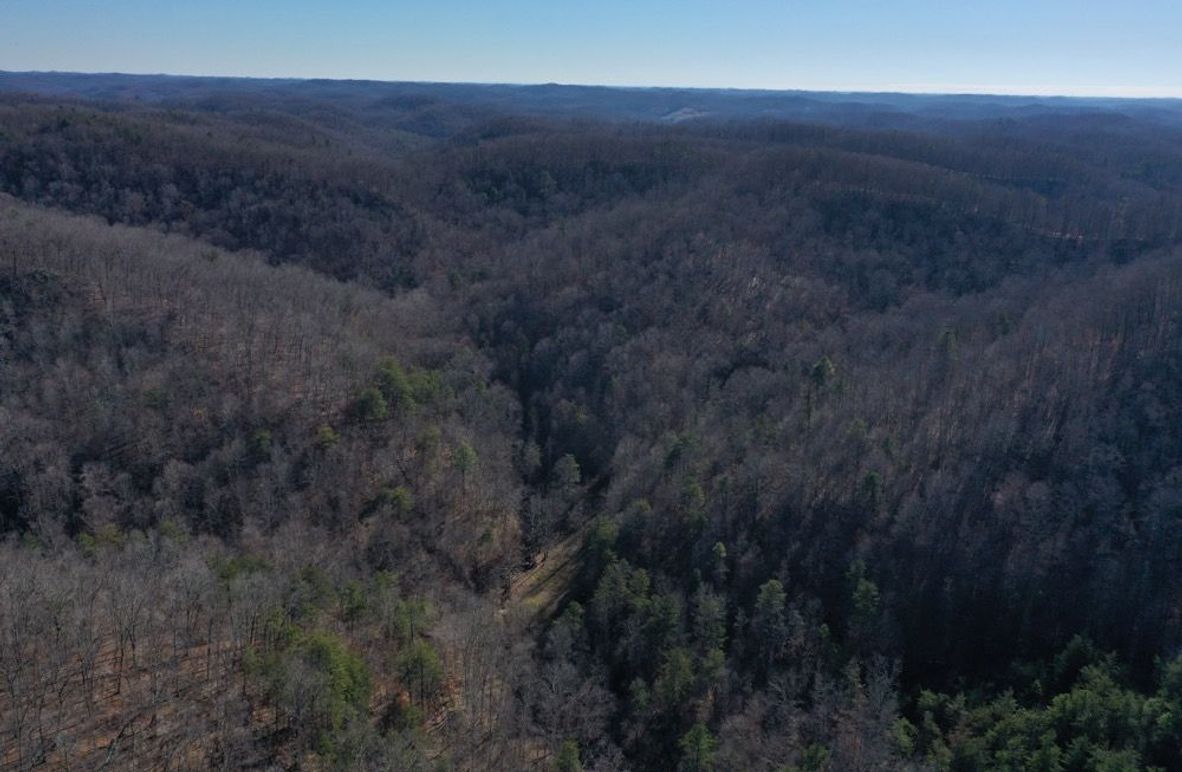 003 aerial drone shot from the north boundary looking south up the valley