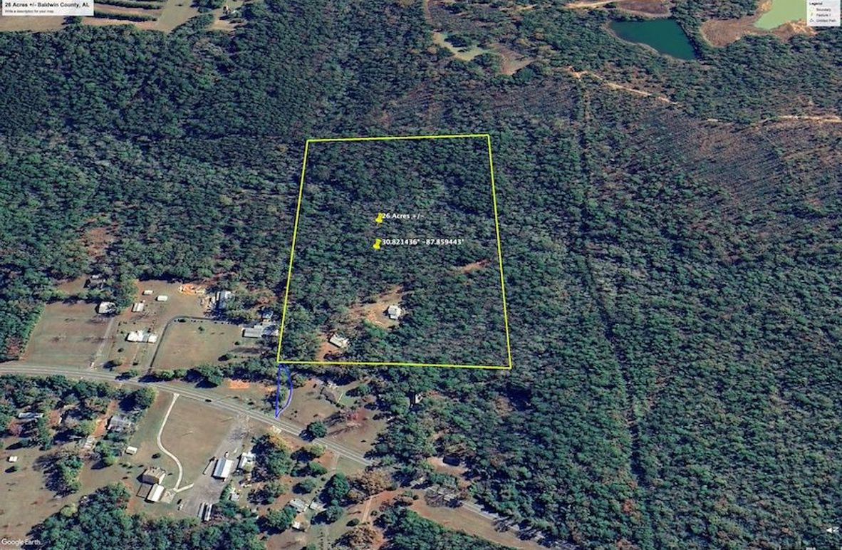 Aerial #1 Approx. 26 Acres Baldwin County, AL 