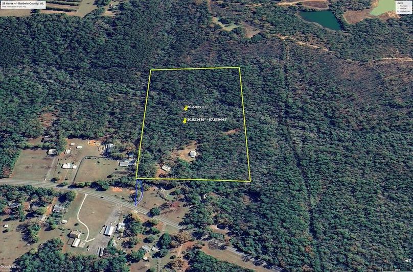 Aerial #1 Approx. 26 Acres Baldwin County, AL 