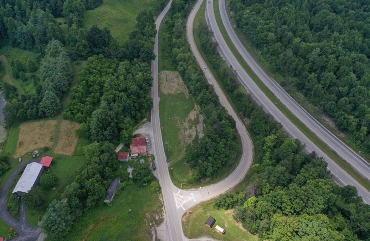 002 aerial view from the south looking north across the property