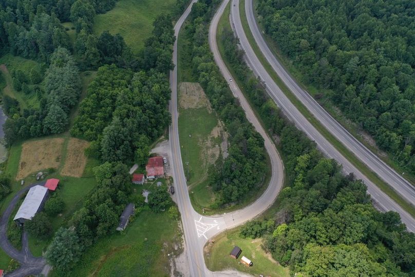 002 aerial view from the south looking north across the property