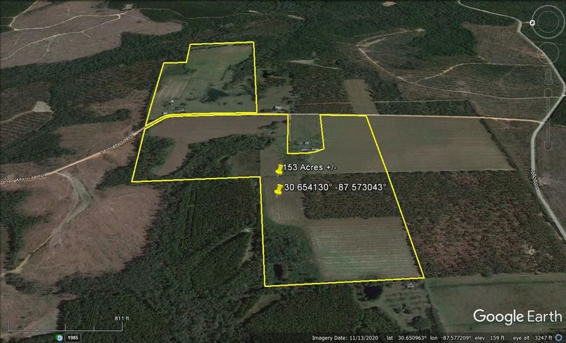 Aerial #3 Approx. 153 Acres Baldwin County, AL