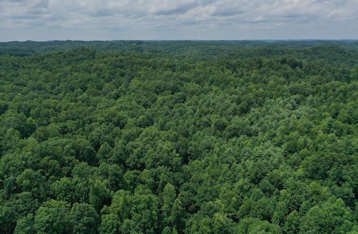 002 aerial drone shot from the east boundary looking west across the valley
