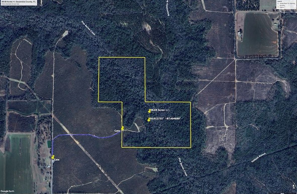 Aerial #1 Approx. 98.69 Acres Escambia County, FL