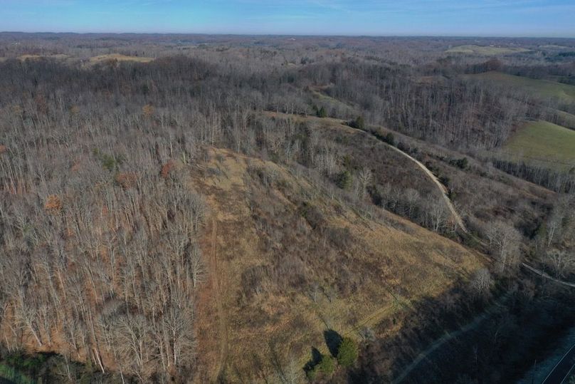 029 aerial drone shot from the south area of the property looking north