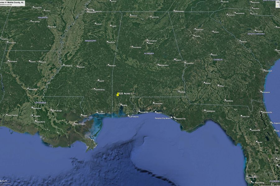 Aerial #8 Approx. 322 Acres Mobile County, AL