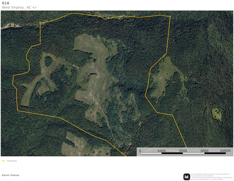 Rand Co WV 616 WV land fund map 1 location