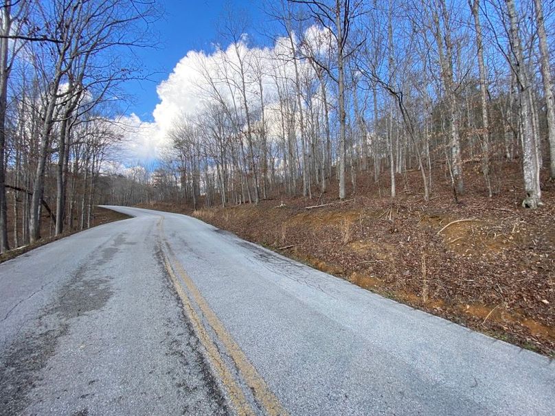 018 view of the road from the south corner looking northwest along KY 2016 in front of the property