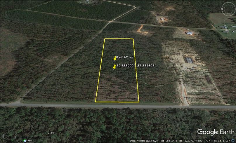 Aerial #3 Approx. 6.47 Acres Baldwin County, AL