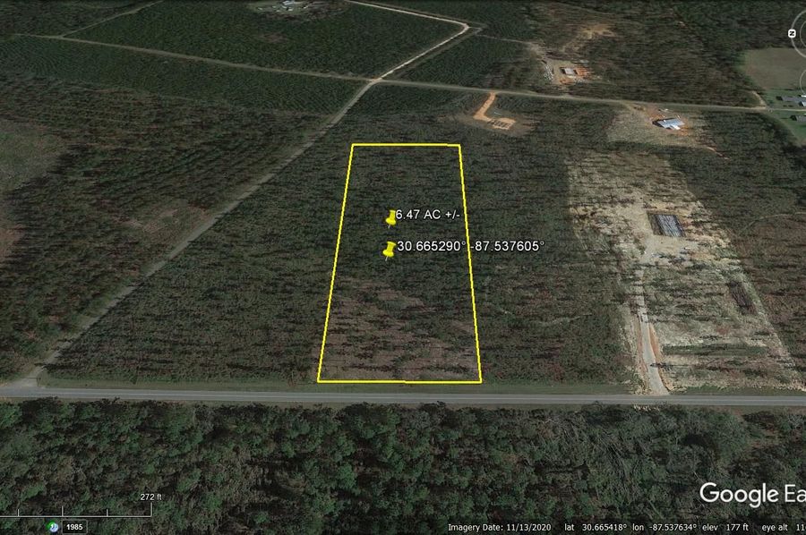 Aerial #3 Approx. 6.47 Acres Baldwin County, AL