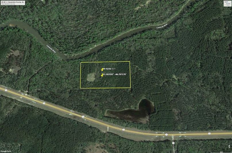 Aerial #1 Approx. 20 Acres Escambia County, AL