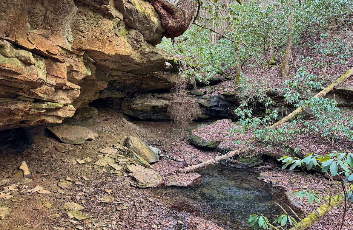 002 awesome cave like features on the feeder stream to Lower Laurel Creek