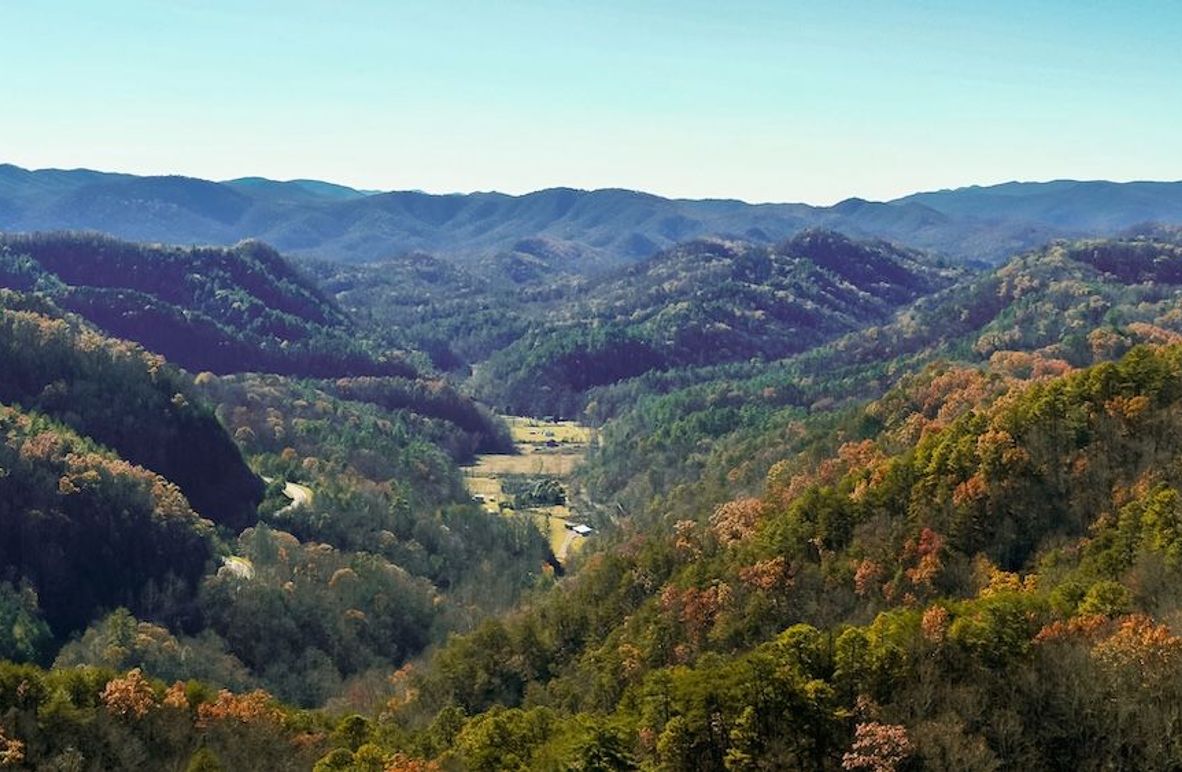 1 mile borders the Foothills Parkway 