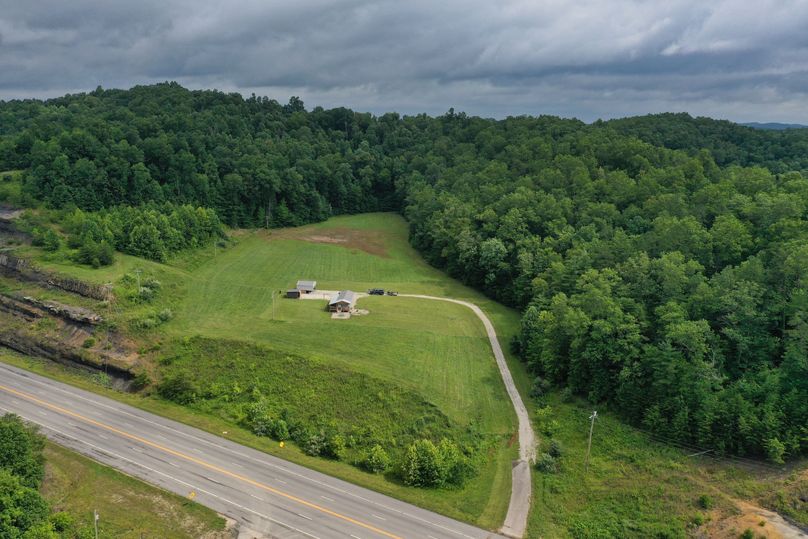 001 low altitude aerial drone shot from the south boundary looking north