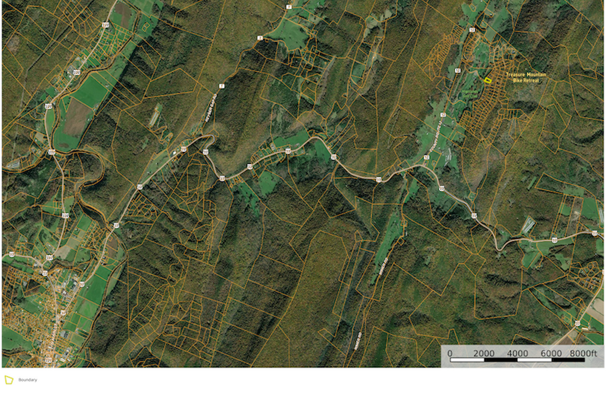 Pend Co WV Fisher Mt Balsam map 2 overview