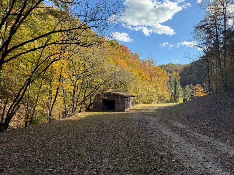 027 view from the trail system as you exit the forest coming back to the barn