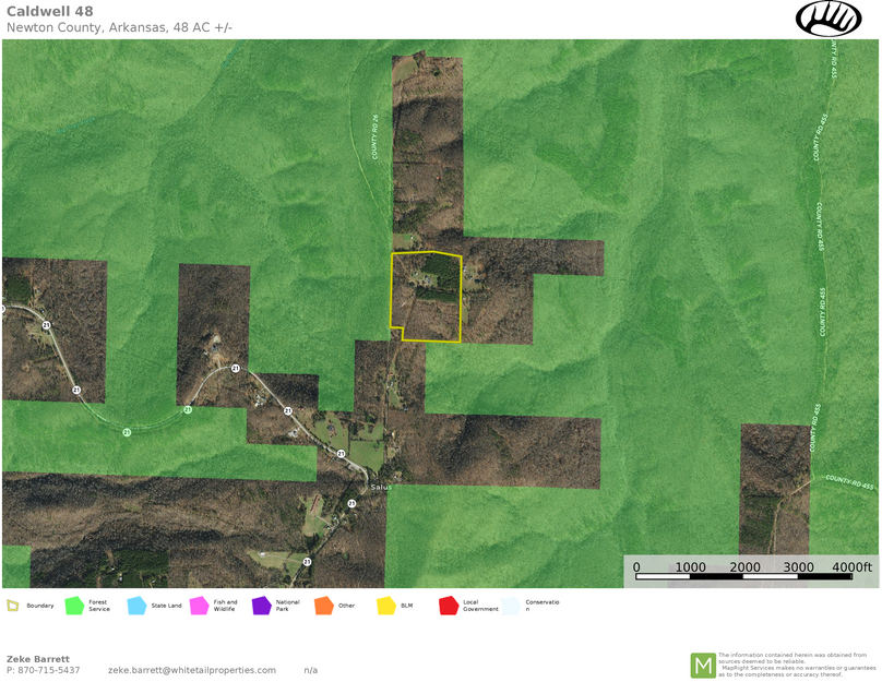 Caldwell Google National Forest Boundary