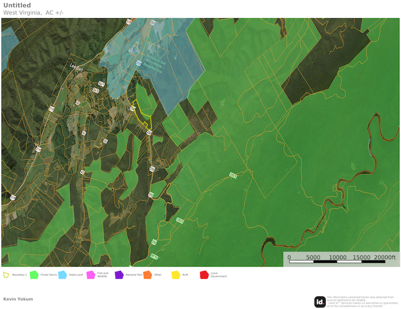 Rand Co WV 85.88 Clevenger map 5 public land