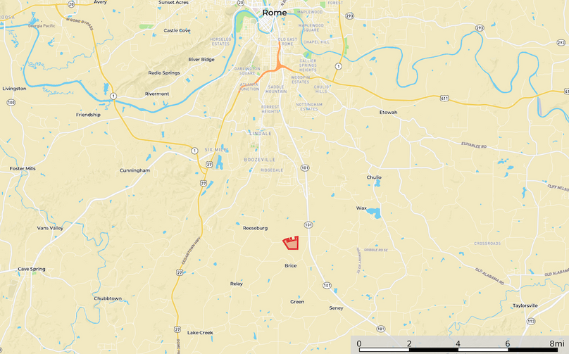 Location1 Map - Floyd GA 117.28 AC