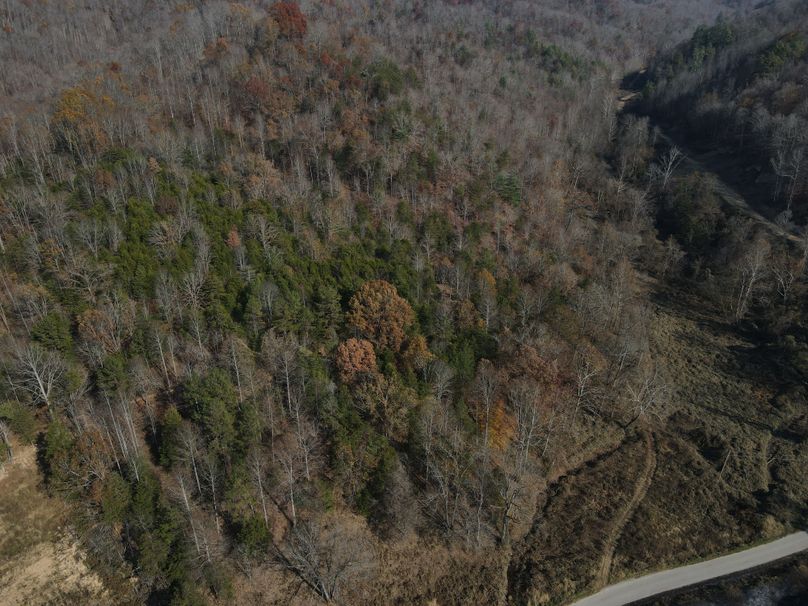025 aerial shot at the south portion of the property near the main road