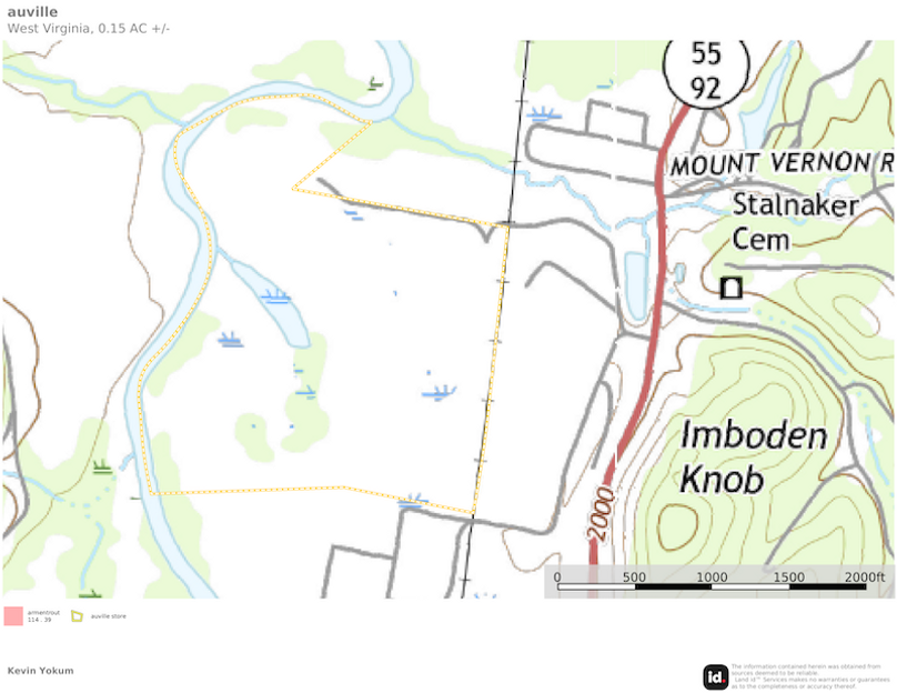 Rand Co WV 114.39 Armentrout map 2 topo