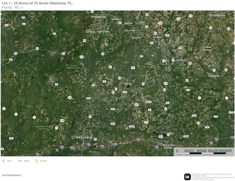Extended Aerial #1 - 10 of 73 Acres Okaloosa, FL - Digital Business Corp.